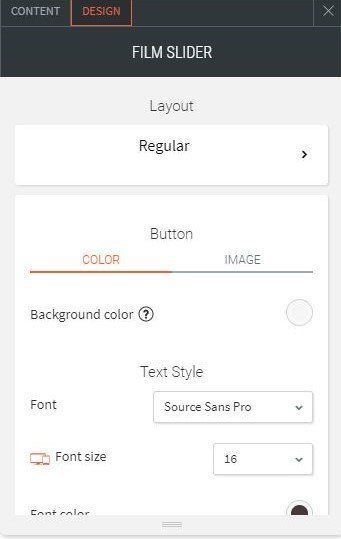 film slider option for design