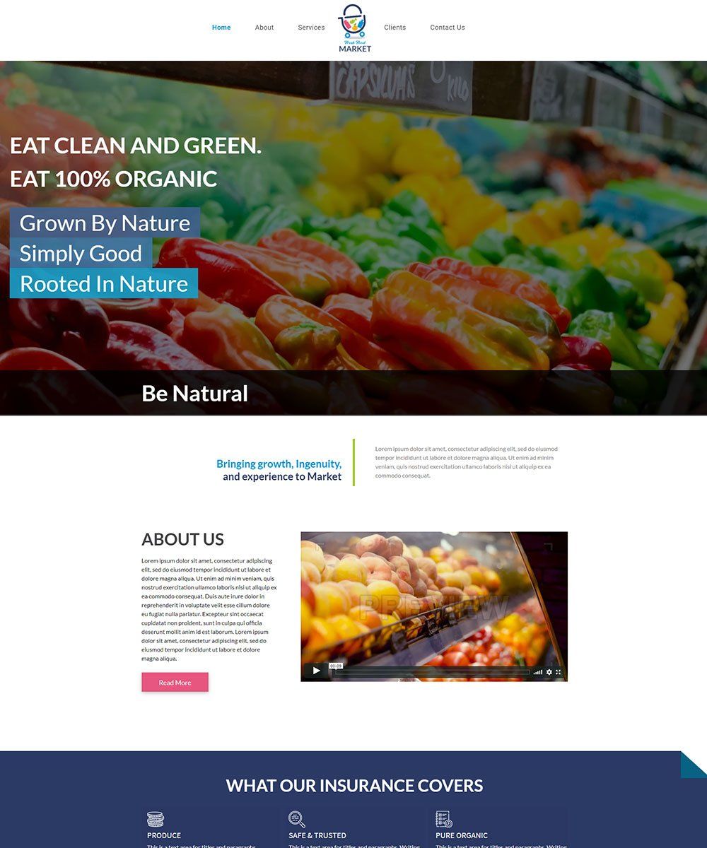 market theme fresh food market template