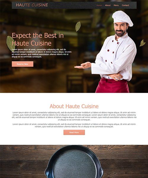 restaurant theme haute cuisine template