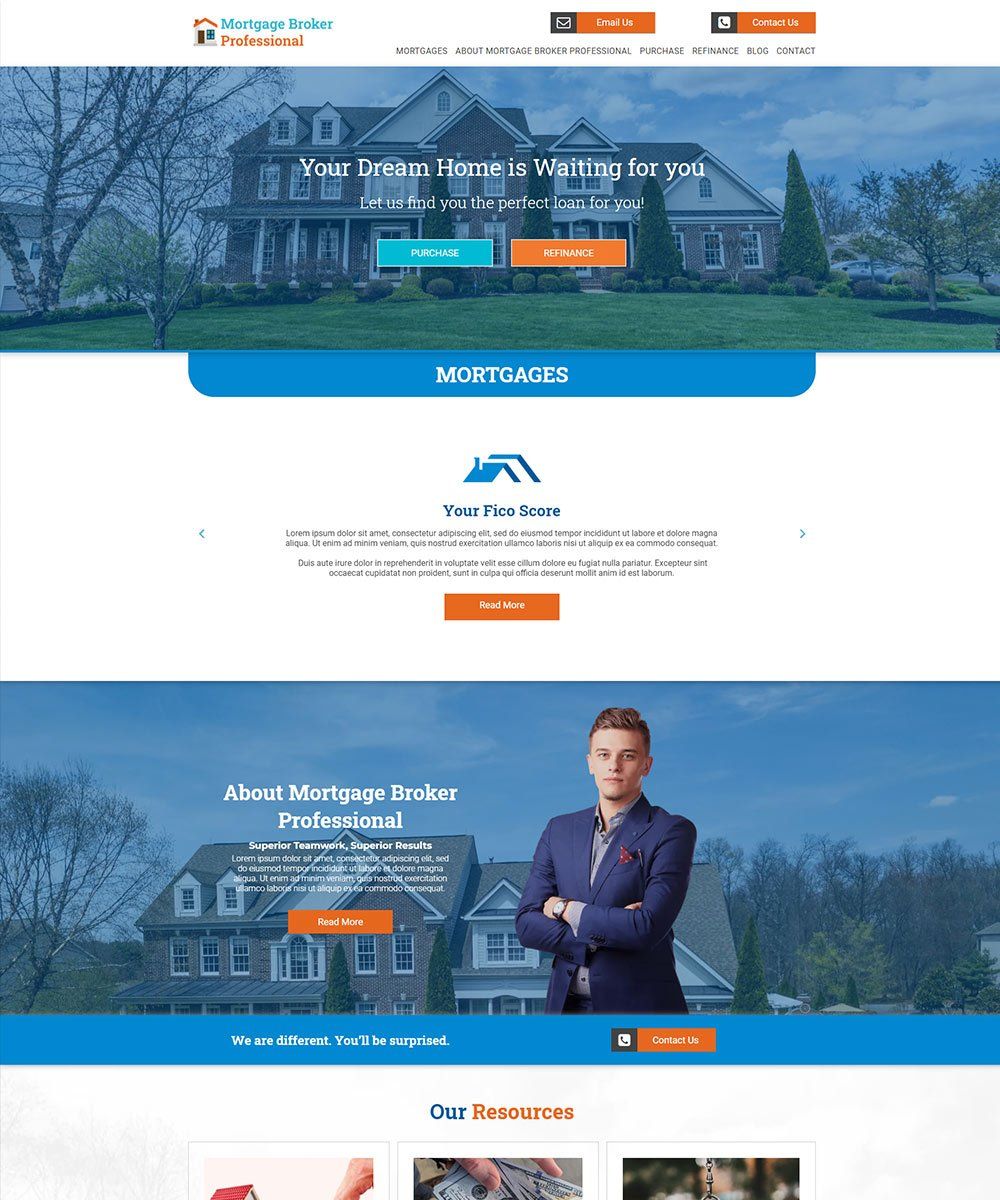 mortgage theme mortgage broker professional template