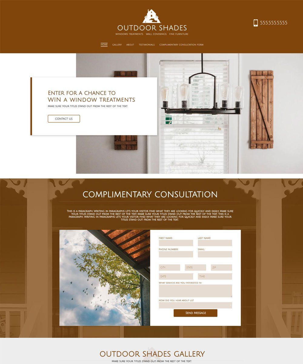 furniture theme outdoor shades template