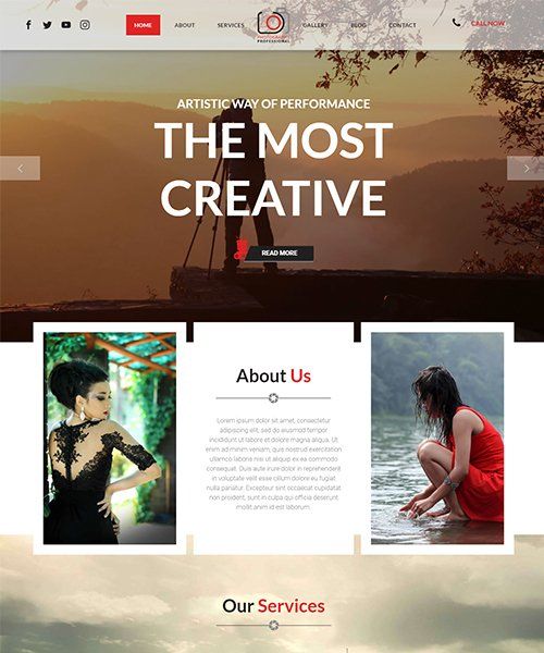 photography theme photography professional template