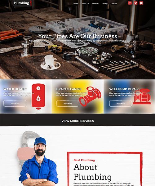 plumbing theme template