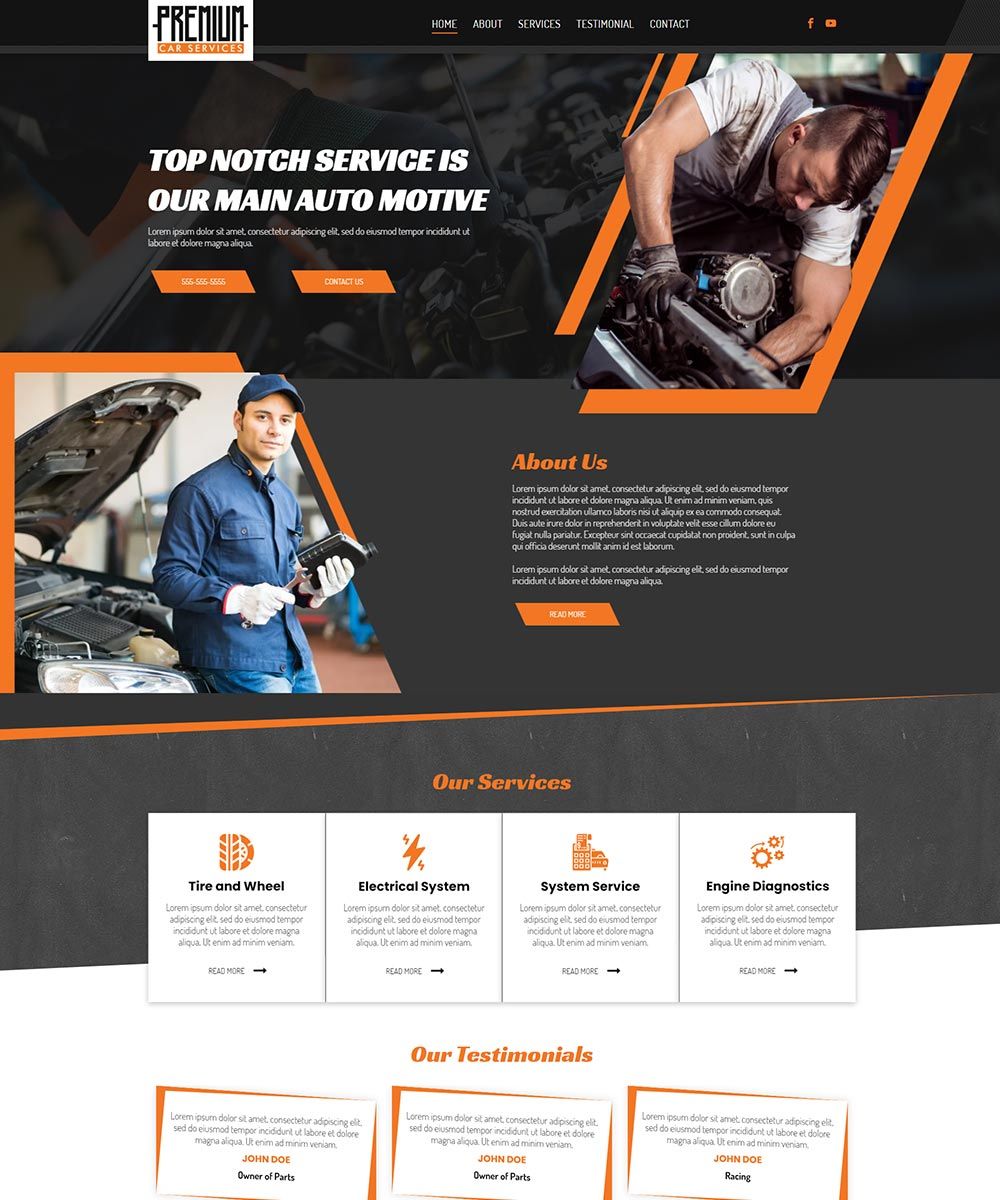 automotive theme premium car service template