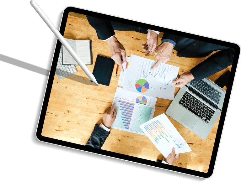 Trust the Best Local SEO Company in Denver CO who analyze rankings shown inside a tablet