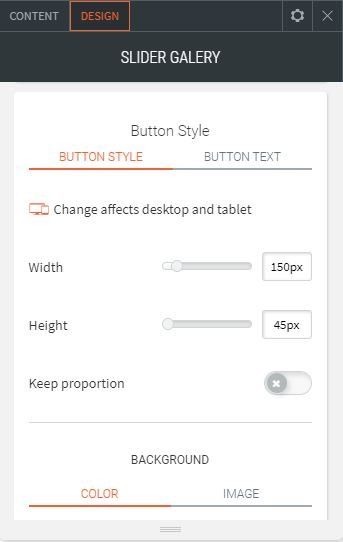 image slider options for design changing button style