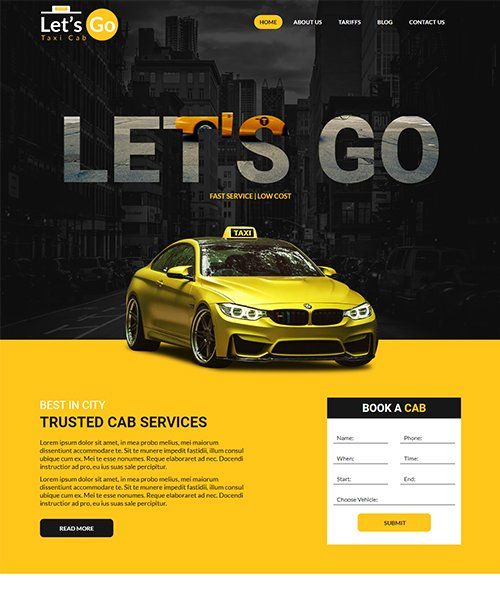 taxicab theme let's go template