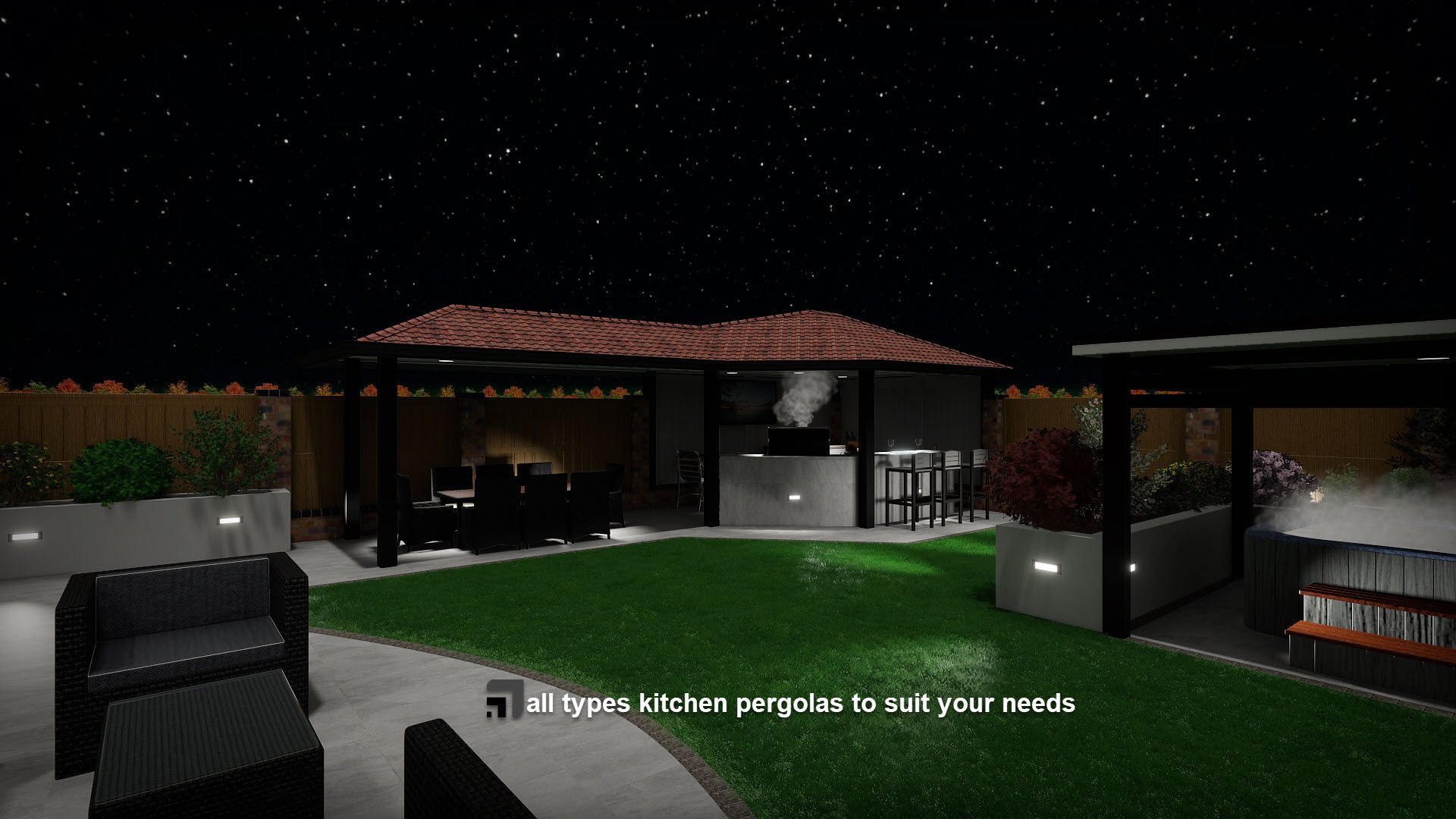 all types kitchen pergolas to suit your needs