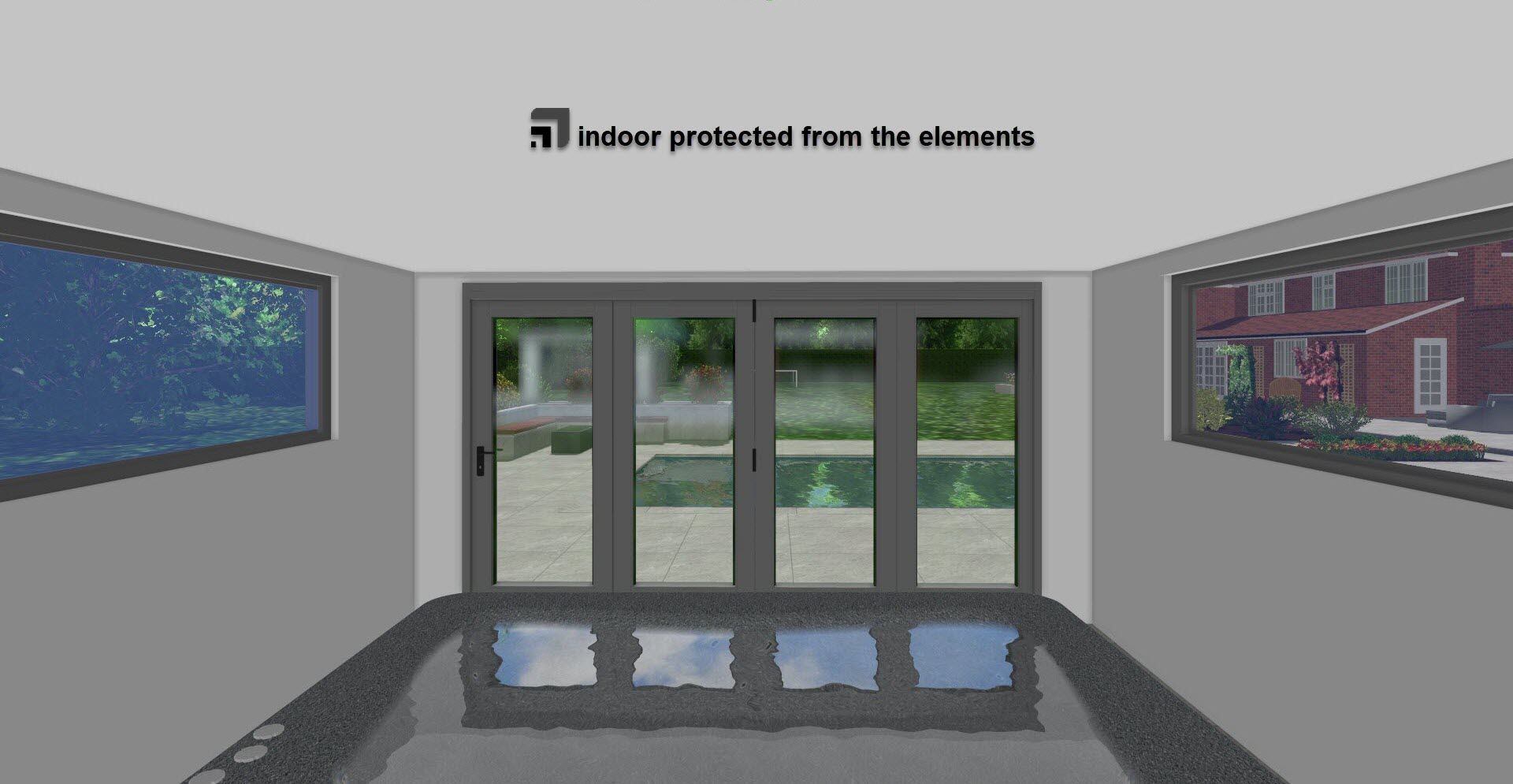 indoor protected from the elements