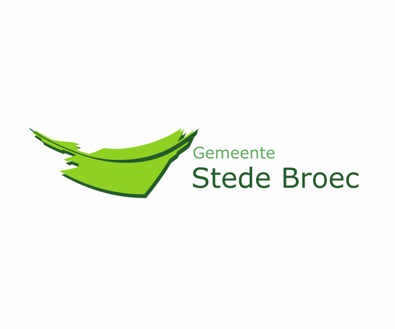 Een groen logo voor stede broec op een witte achtergrond