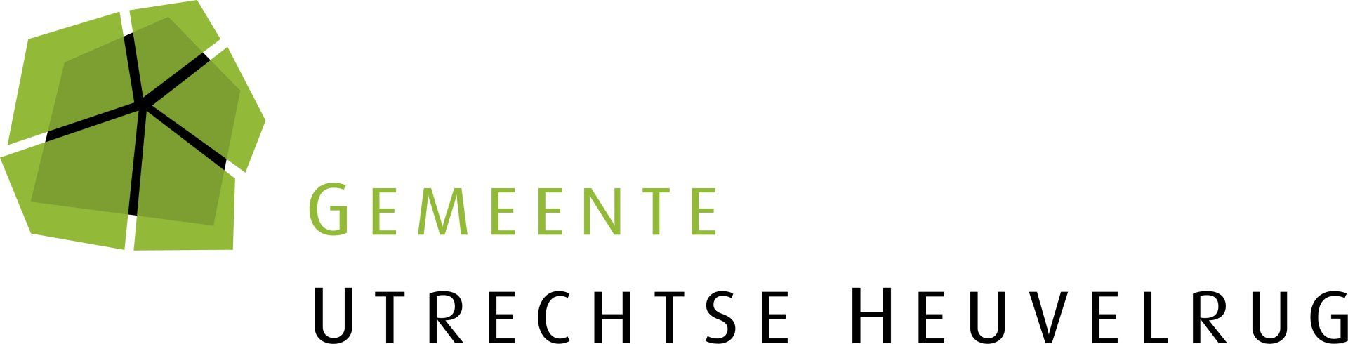A green and white logo for utrechtse heuvelrug