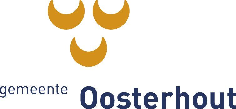 Een logo voor oosterhout met drie halve manen op een witte achtergrond.