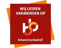 A logo for wij leiden vakmensen op erkend leerbedrijf