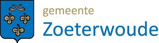 Een logo voor zoeterwoude met een blauw wapen