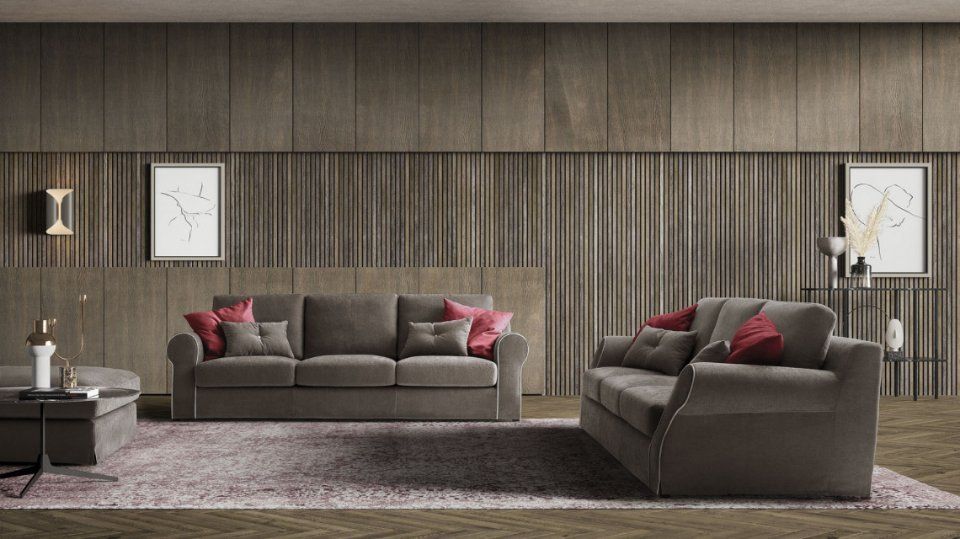divani grigi per zona giorno