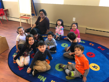 Class of Kids on Play Mat, Preschool Center in Novato CA