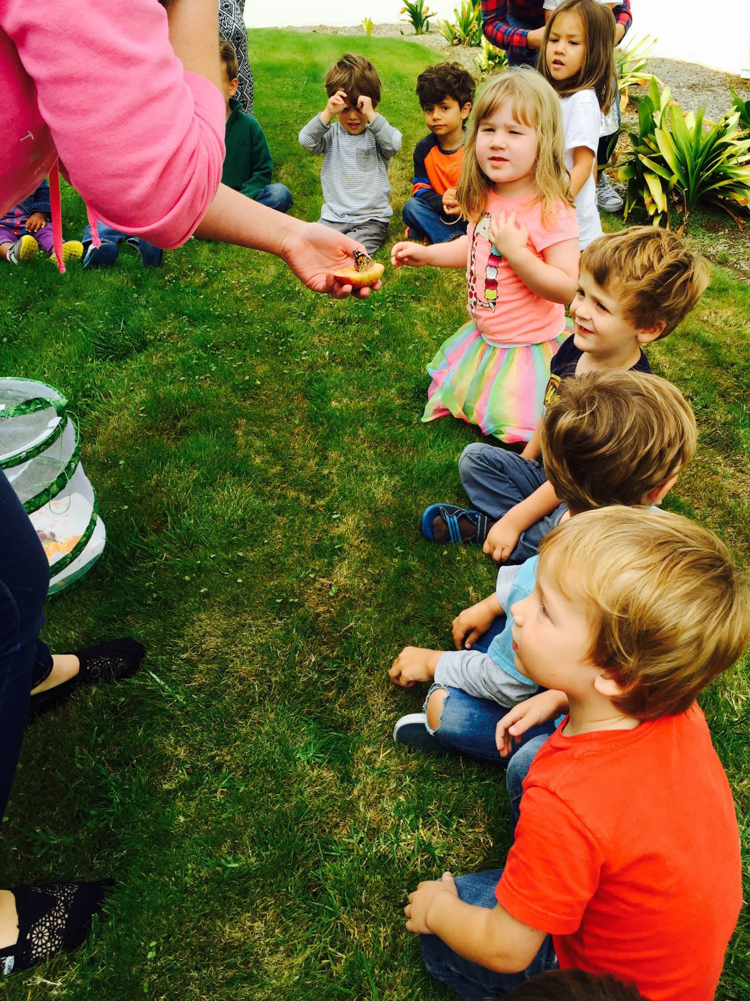 Teacher & Kids Outdoors, Transitional Kindergarten in Novato CA