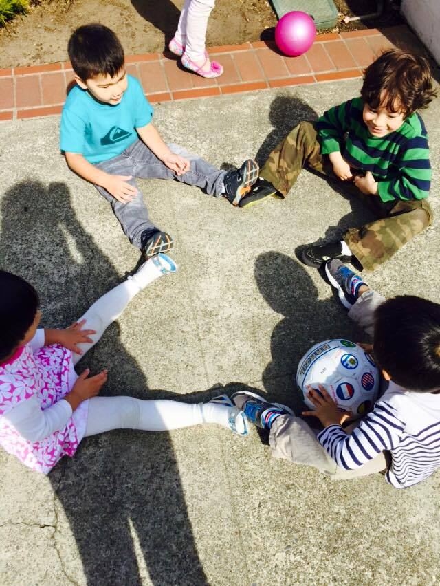 Kids Outside in Circle, Daycare Center in Marin CA