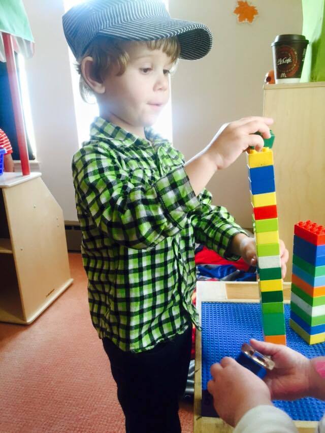Boy Stacking Legos, Daycare Center in San Francisco CA