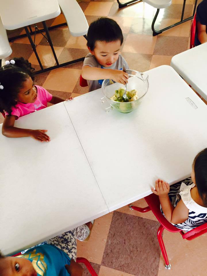Kids Mixing Food, Preschool Center in Marin CA