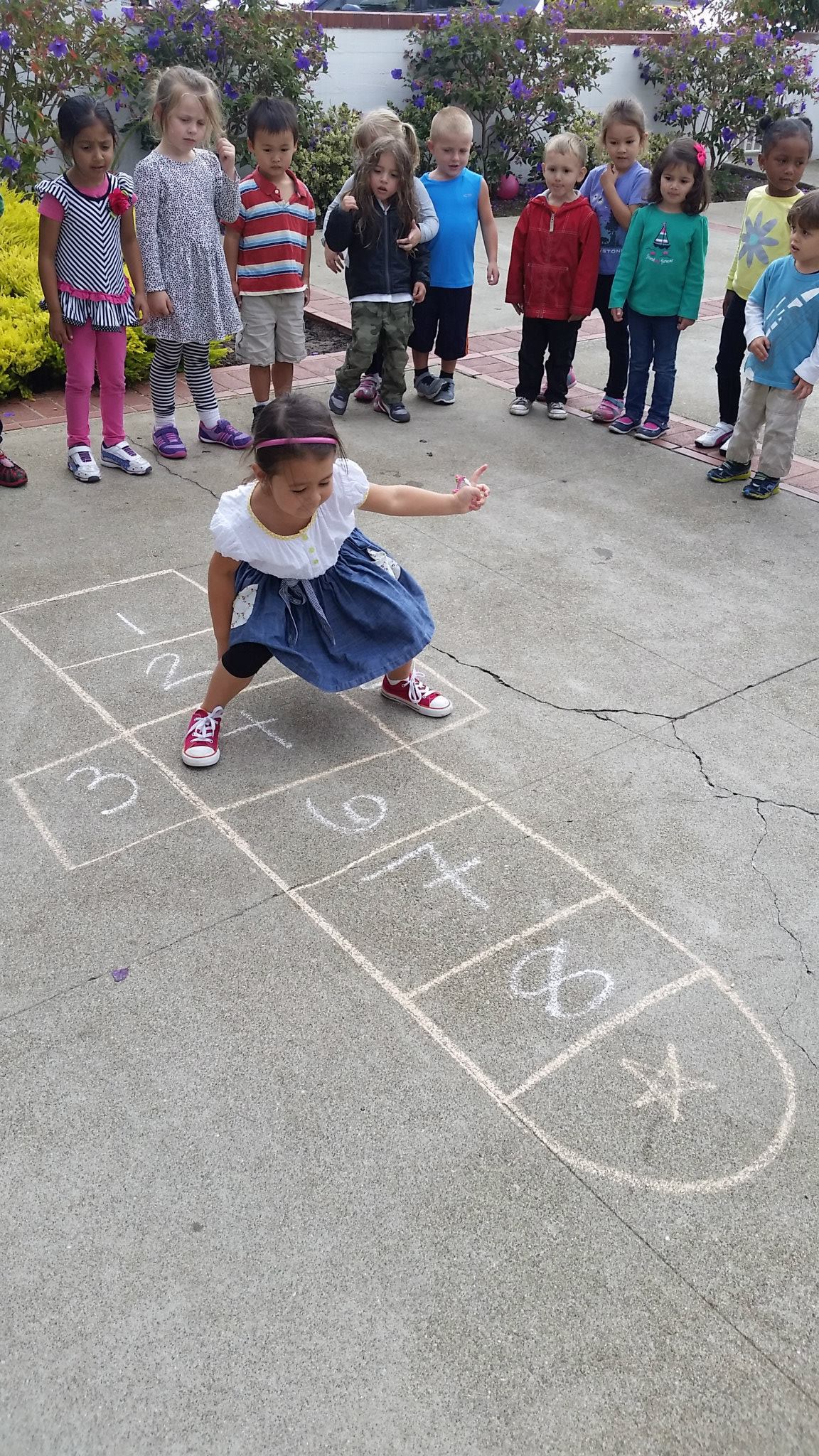 Kid Playing Hopscotch, Daycare Center in Marin CA