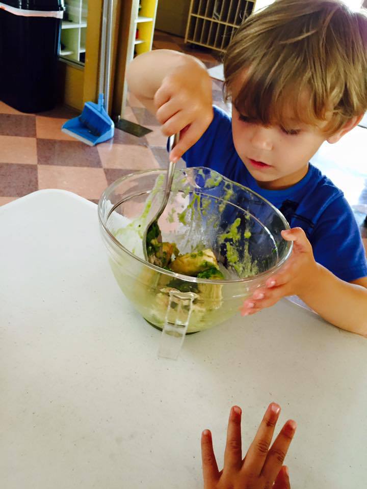 Child Mixing Food, Preschool Center in San Francisco CA