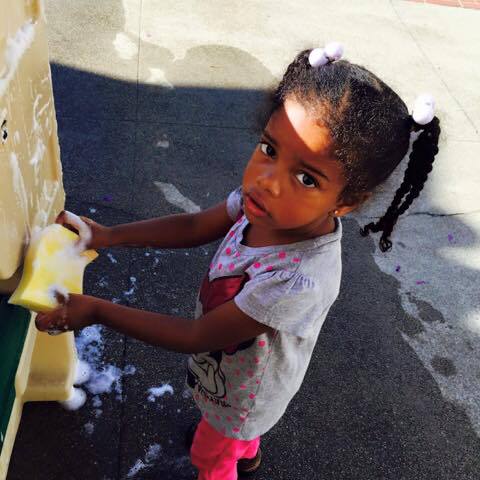 Child Washing Playground, Transitional Kindergarten in Novato CA