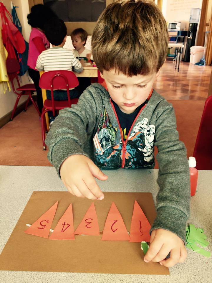 Child Making Paper Crafts, Preschool Center in San Francisco CA
