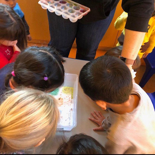 kids playing at table