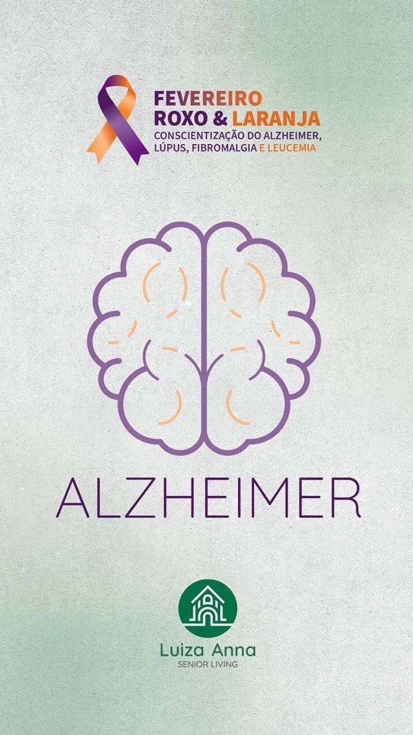 Illustration of a brain for Alzheimer awareness campaign