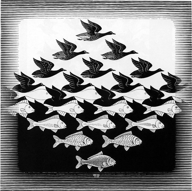 Le Ciel et L'Eau I • M. C. Escher • 1938