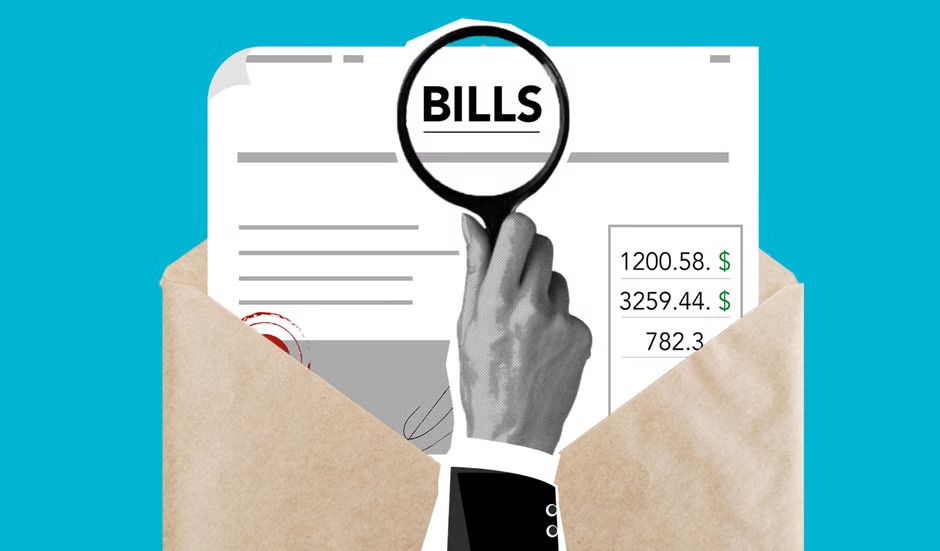 Small business owner reviewing unpaid invoices while using online arbitration services to resolve a payment dispute.