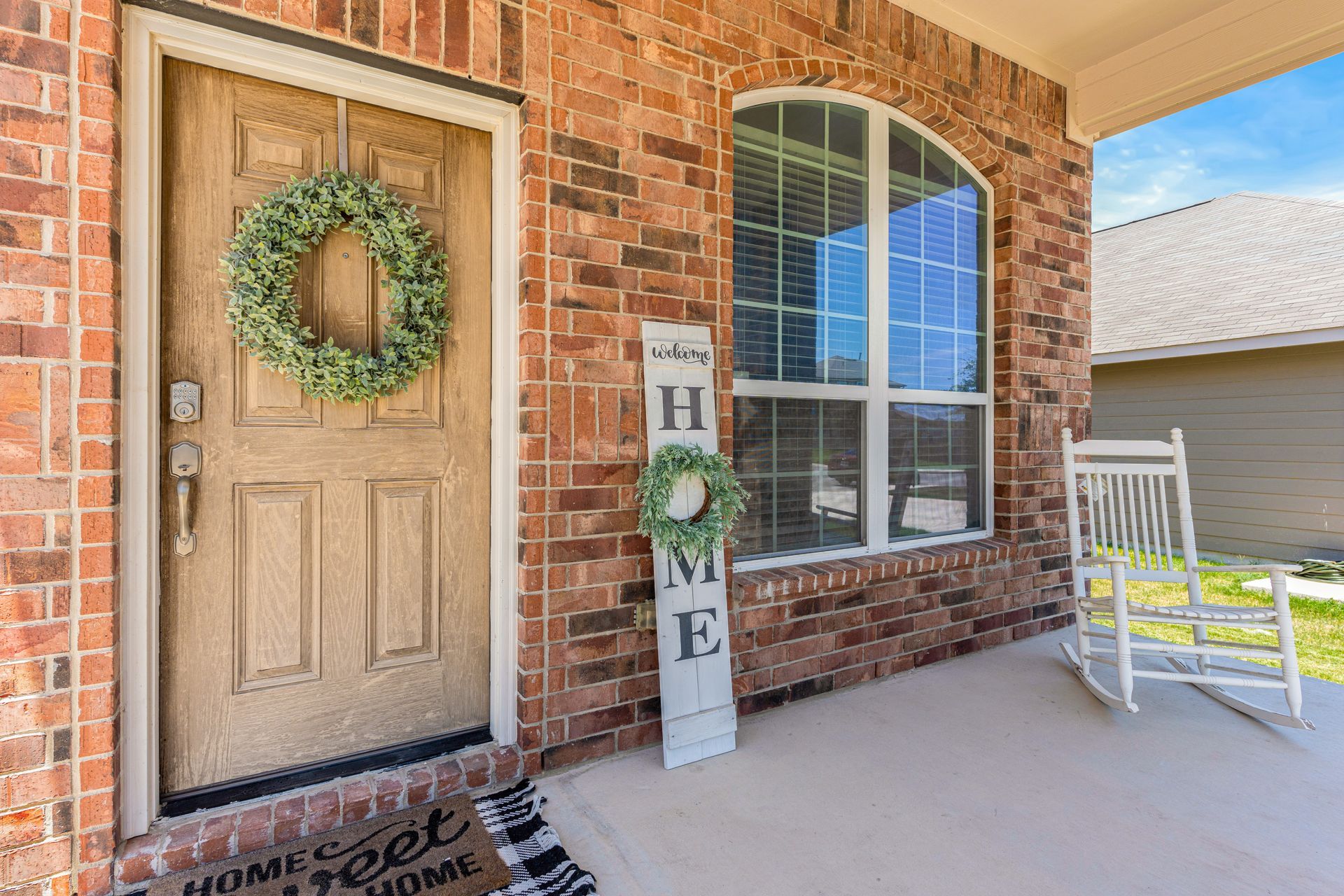 The front door of a home.