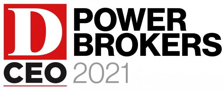 The logo for the power brokers ceo 2021 conference.