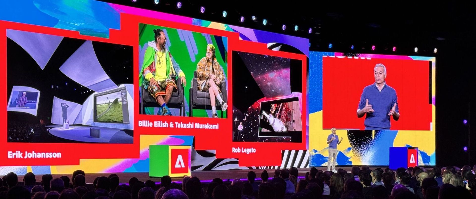 Adobe Max 2024 Miami panel with Billie Eilish & Takashi Murakami