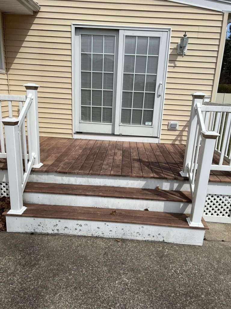 Dirty Deck Before — Ludlow, Massachusetts — All Blue Pressure Washing
