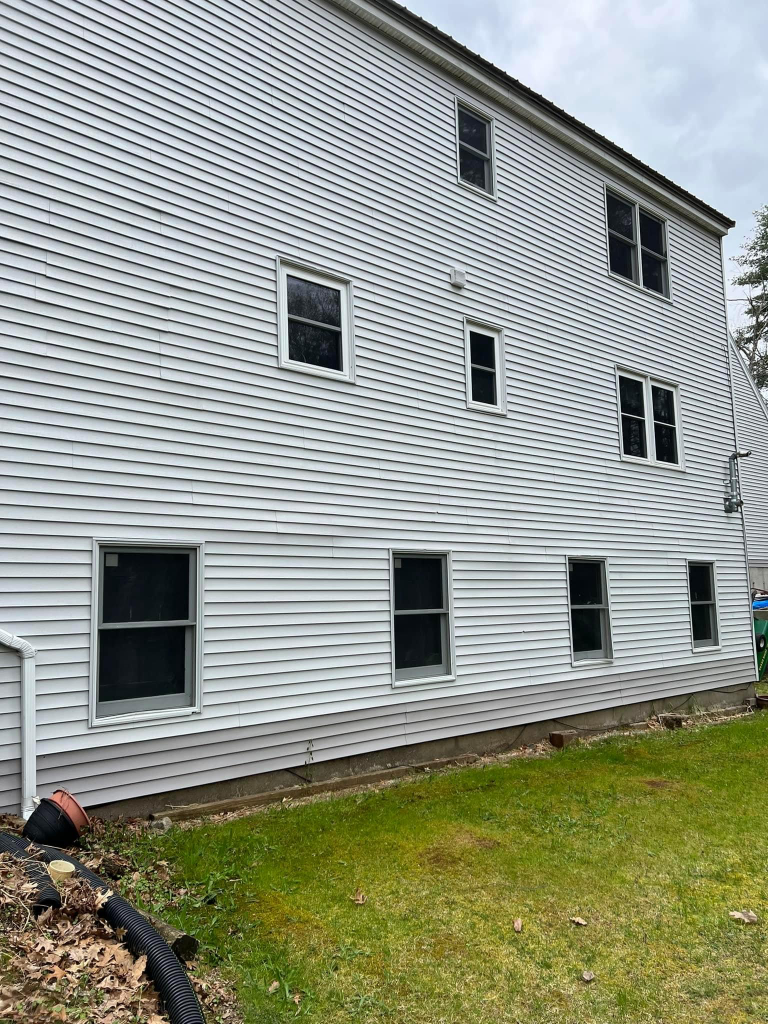 Dirty Wall After — Ludlow, Massachusetts — All Blue Pressure Washing