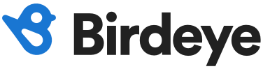 Birdeye logo: Blue bird icon next to the word 