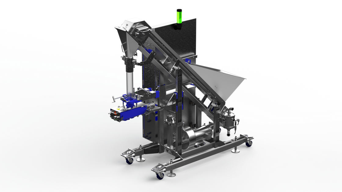 A 3d model of a machine on a white background.