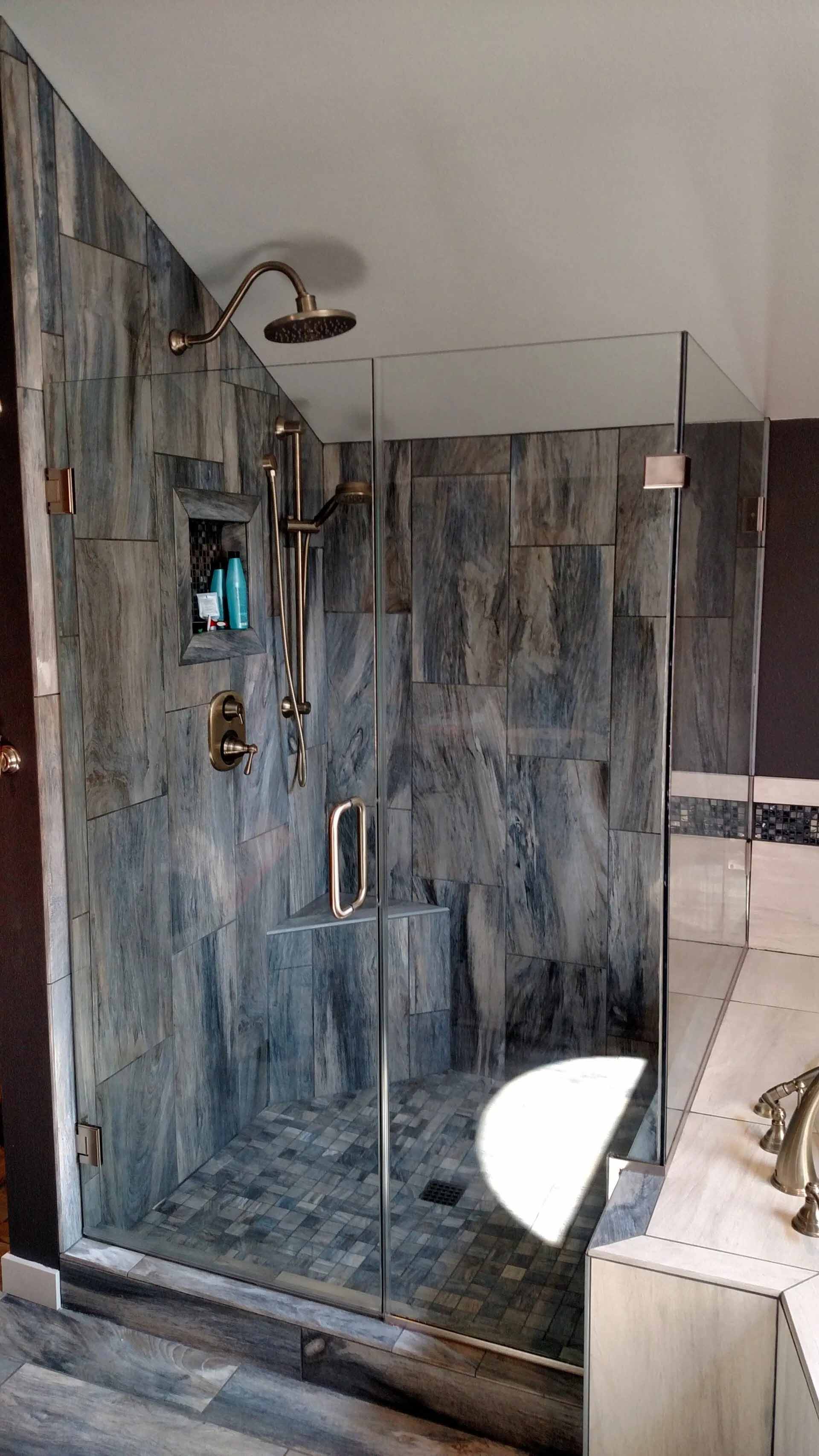 Contemporary Style Shower Room — Wisconsin — White City Glass