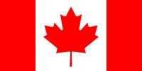 The canadian flag has a red maple leaf on it.