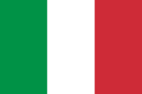 The flag of italy is green , white , and red.