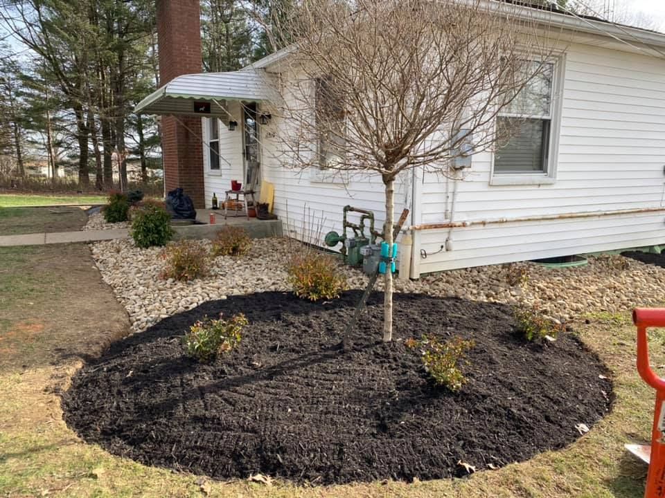 White House with Garden — Atwater, OH — Northern Buckeye Lawn & Landscape