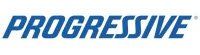 The logo for progressive is blue and white on a white background.