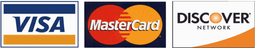 Visa, Mastercard and Discover Logo