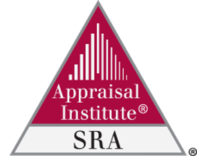 The logo for the appraisal institute is a red triangle