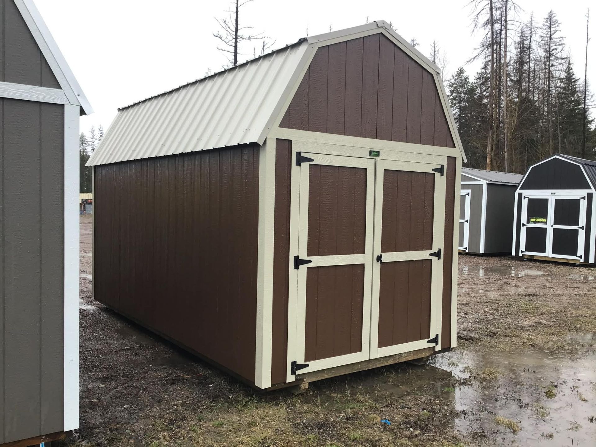 high quality mini barn storage shed with lofts for sale in Kalispell, MT