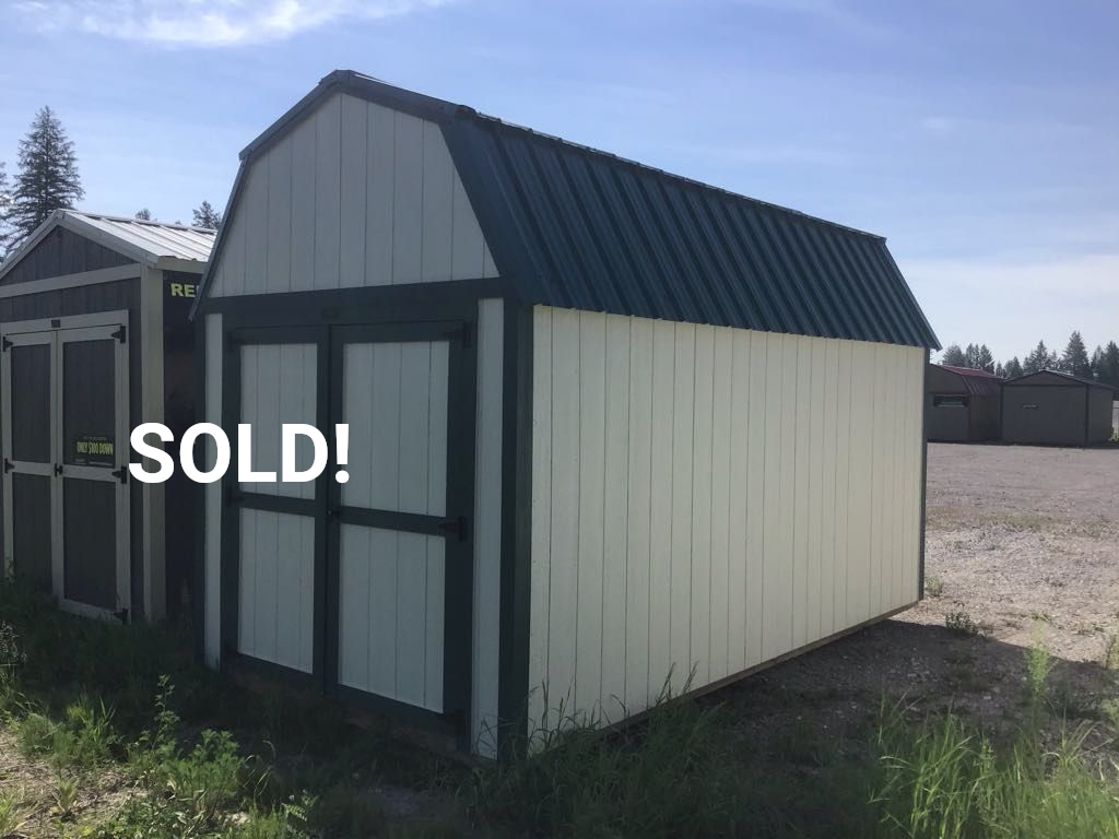 high quality storage shed with lofts for sale in Columbia Falls, MT