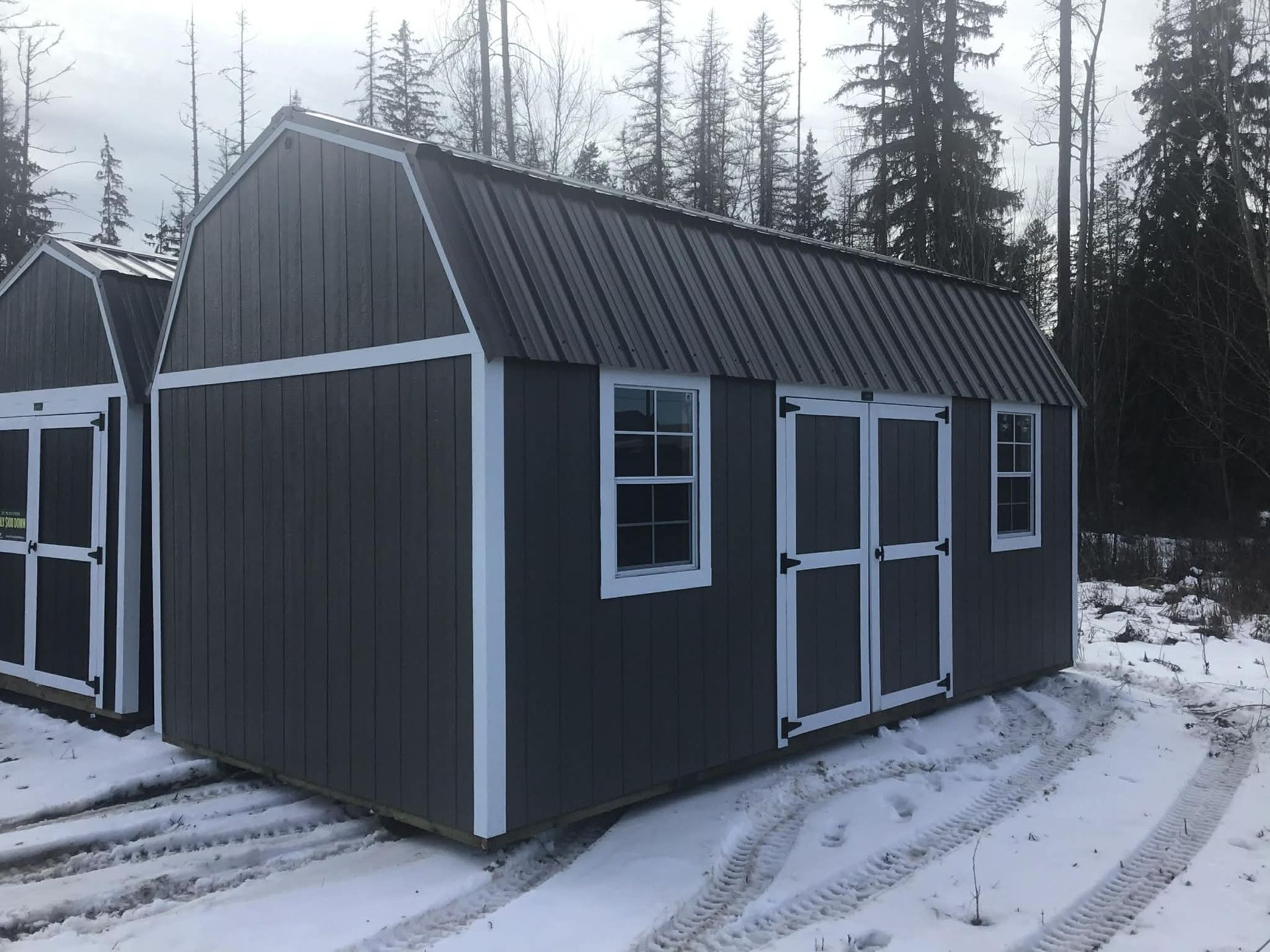10x20 mini barn with windows for sale in Columbia Falls, Montana
