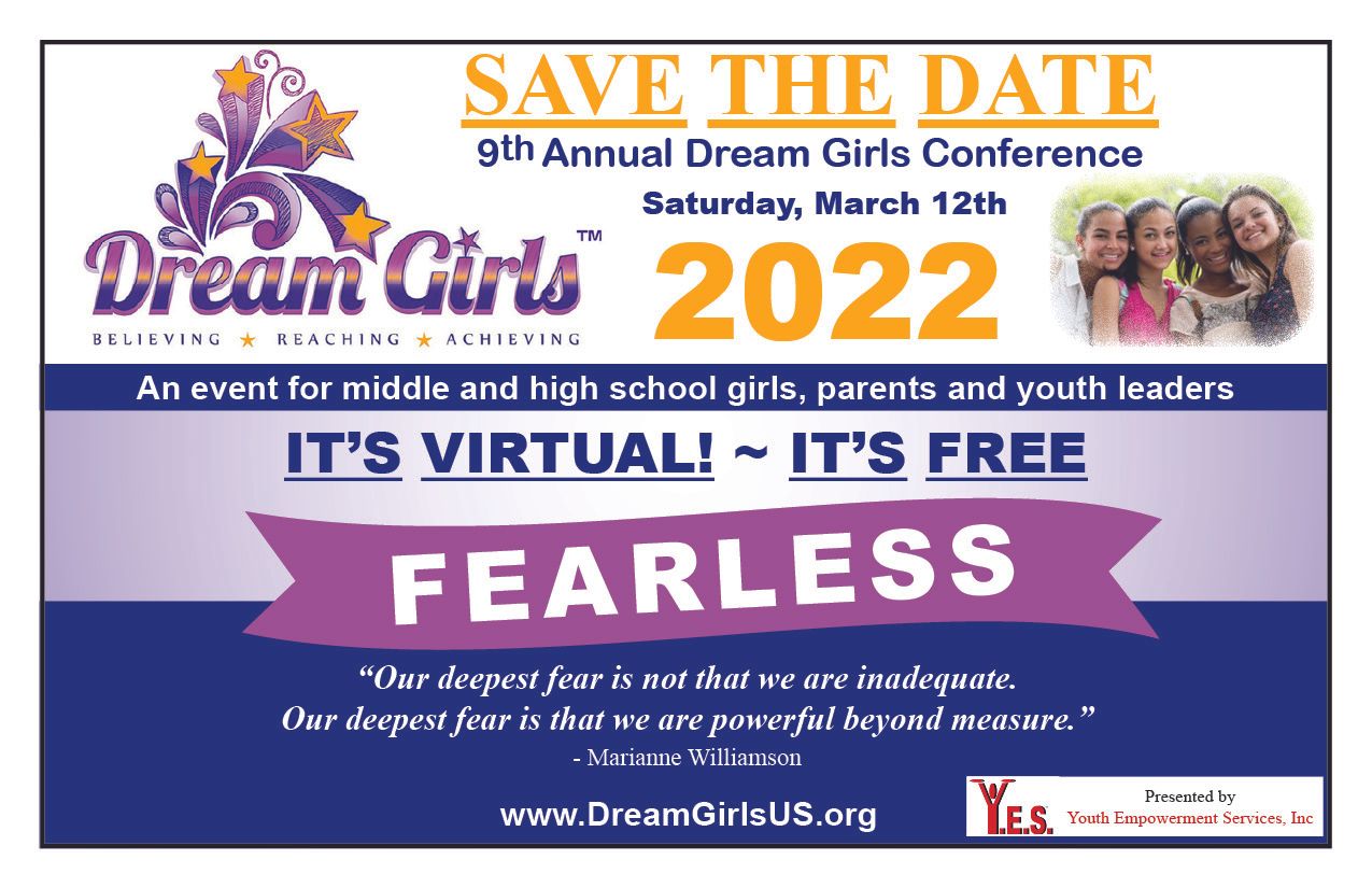 a poster for the 9th annual dream girls conference